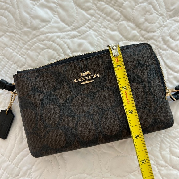 Coach Double Corner-Zip Wristlet - Picture 8 of 13